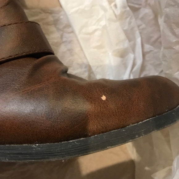 BRASH Knee High Heeled Boots Women's Size 7 Tan Brown Full Side Zipper - Picture 6 of 10